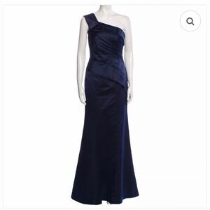 White by Vera Wang Midnight Blue One-Shoulder Dress